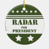 Voor President Radar Keramisch Ornament (Achterkant)