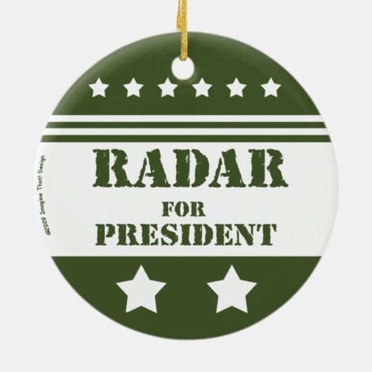 Voor President Radar Keramisch Ornament (Achterkant)