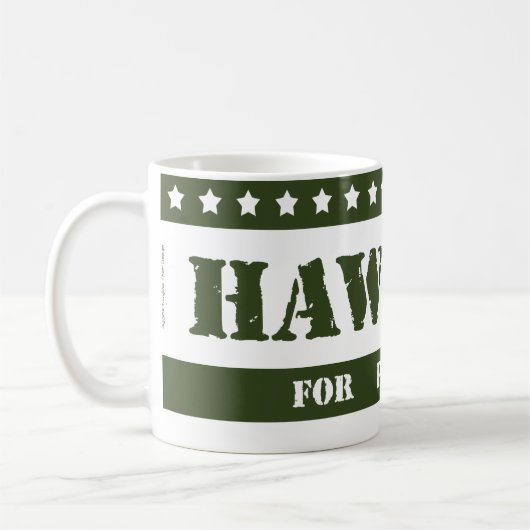 Voor President Radar Koffiemok (Links)