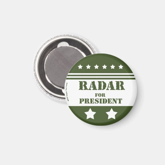 Voor President Radar Magneet (Voorkant / Achterkant)
