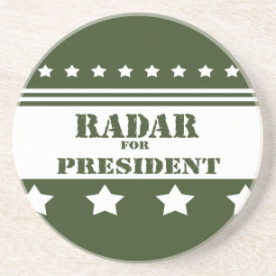 Voor President Radar Zandsteen Onderzetter