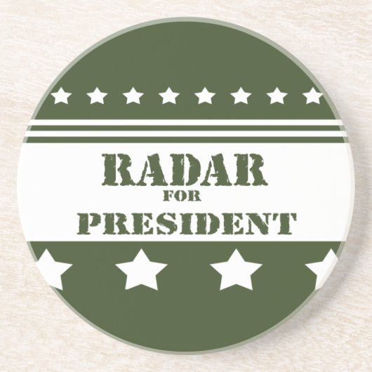 Voor President Radar Zandsteen Onderzetter (Voorkant)