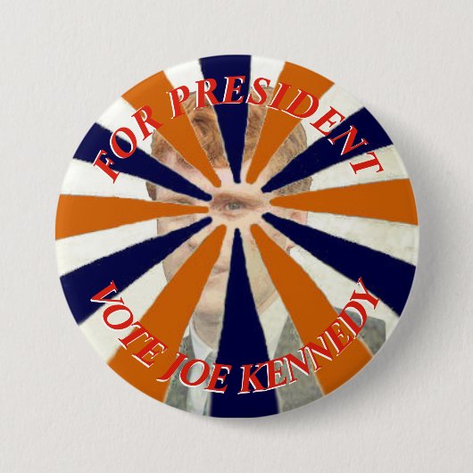 Voor President Stemming Joe Kennedy Ronde Button 7,6 Cm (Voorkant)