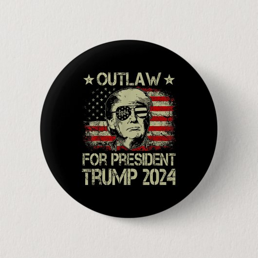 Voor President Trump 2024 Ronde Button 5,7 Cm (Voorkant)