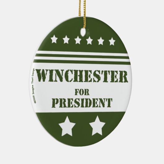 Voor President Winchester Keramisch Ornament (Rechts)