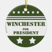 Voor President Winchester Keramisch Ornament (Voorkant)
