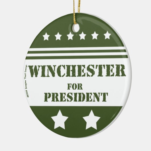 Voor President Winchester Keramisch Ornament (Links)