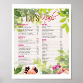 Voor Prijsaffiche Nagelstudio Poster (Voorkant)