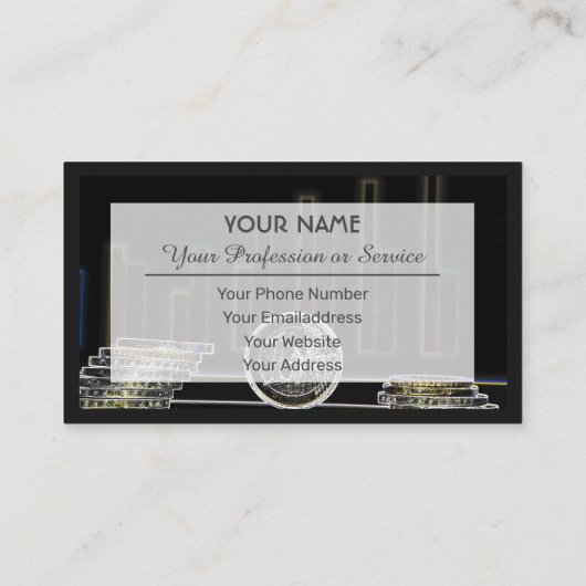 Voor professionele bankiers of financiële experts visitekaartje (Achterkant)