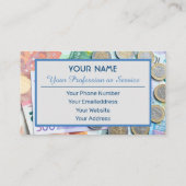 Voor professionele bankiers of financiële speciali visitekaartje (Achterkant)