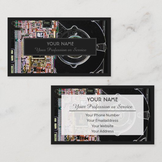 Voor professionele experts op het gebied van compu visitekaartje (Voorkant / Achterkant)
