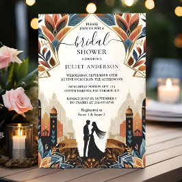 Voor Retro Arabisch Exotisch Bold Damask Vrijgezel Kaart