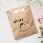 Voor Richer of Poorer Favor Bags Bedankzakje (Gezegeld)