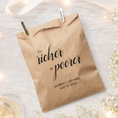 Voor Richer of Poorer Favor Bags Bedankzakje (Geknipt)