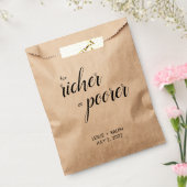 Voor Richer of Poorer Favor Bags Bedankzakje (Gezegeld)