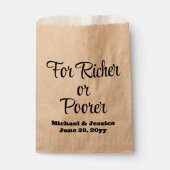Voor rijkere of armere bruiloft loterij gast cadea bedankzakje (Voorkant)
