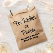 Voor rijkere of armere bruiloft loterij gast cadea bedankzakje (Geknipt)
