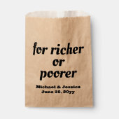 Voor rijkere of armere bruiloft loterij gast Cadea Bedankzakje (Voorkant)