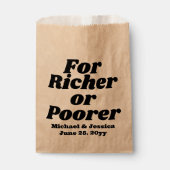 Voor rijkere of armere bruiloft loterij gast cadea bedankzakje (Voorkant)