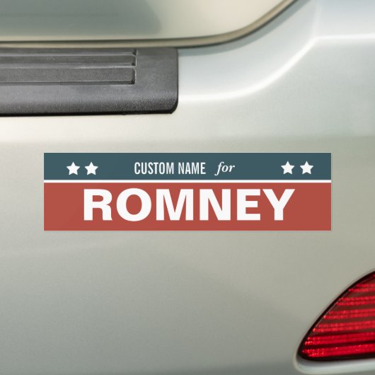 voor Romney Bumpersticker (Op auto)
