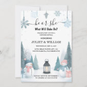 Voor Rustieke Sneeuw Koud IJ Gezellig Winter Gesla Kaart (Voorkant)