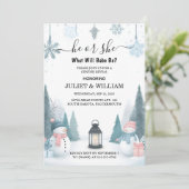 Voor Rustieke Sneeuw Koud IJ Gezellig Winter Gesla Kaart (Staand voorkant)