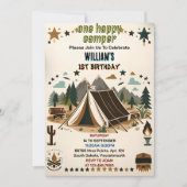 Voor Schattigee Natuur Boys One Happy Camper 1e Ve Kaart (Voorkant)