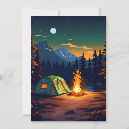 Voor Schattigee Natuur Boys One Happy Camper 1e Ve Kaart (Achterkant)