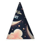 Voor Schattigee Space Night Sky Two The Moon 2nd B Feesthoedjes (Rechts)