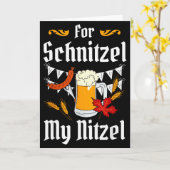 Voor Schnitzel Mijn Nitzel Festival Bier Duits  Kaart (Gele Bloem)