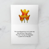 Voor schoonmoeder Moederdag, tulpen Kaart (Binnen)