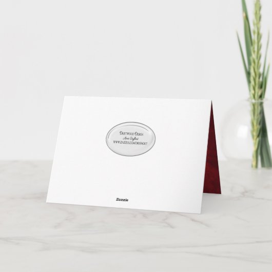 voor schoonzoon rood leder kaart (Achterkant)