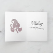 Voor schoonzus, een Cross Stitch verjaardagskaart Kaart (Binnen)