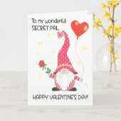 Voor Secret Pal Valentijns's Schattigee Gnome en R Kaart (Gele Bloem)