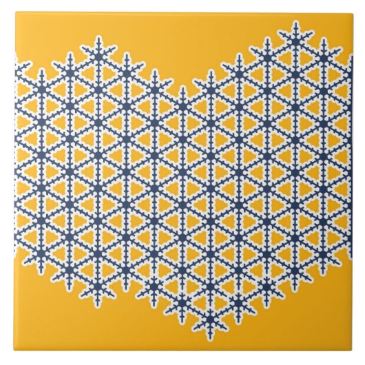 voor sierdoeleinden, geel, blauw van de marine, wi tegeltje (Voorkant)