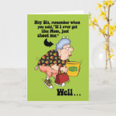 Voor Sis Funny Shoot Me Birthday Kaart (Gele Bloem)