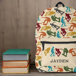 Voor skateboarders Skateboarden Graphics Collage Bedrukte Rugzak