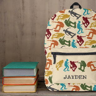 Voor skateboarders Skateboarden Graphics Collage Bedrukte Rugzak