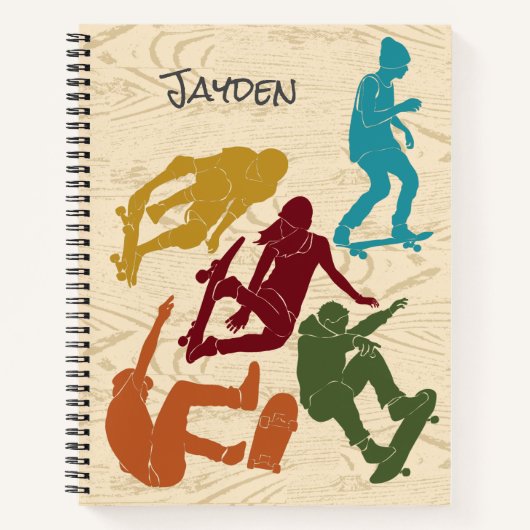 Voor skateboarders Skateboarden Graphics Collage Notitieboek (Voorkant)
