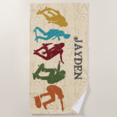 Voor skateboarders Skateboarden Graphics Collage Strandlaken (Voorkant)