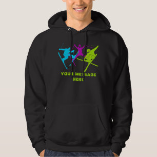 Voor Skiers Freestyle Ski Tricks Custom Graphic Hoodie
