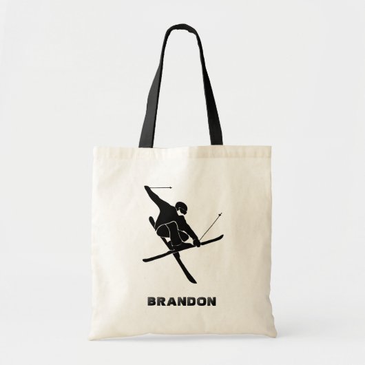 Voor Skiers Ski Trick Grafisch Gepersonaliseerd Tote Bag (Voorkant)