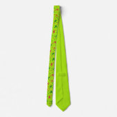 Voor Skiers Ski Tricks Pattern Lime Green Kerstmis Stropdas (Achterkant)