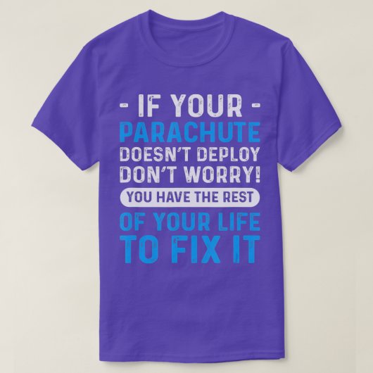 Voor Skydivers Parachuting Skydiving TShirt (Design voorkant)
