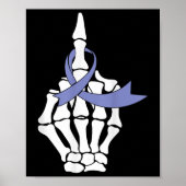Voor slokdarmkanker middelvinger periwinkle rib poster (Voorkant)