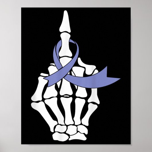 Voor slokdarmkanker middelvinger periwinkle rib poster (Voorkant)