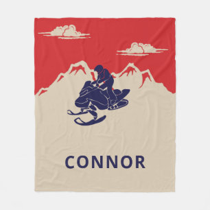 Voor Snowmobilers Snowmobile Graphic Personalized Fleece Deken