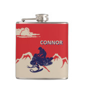 Voor Snowmobilers Snowmobile Graphic Personalized Heupfles (Voorkant)