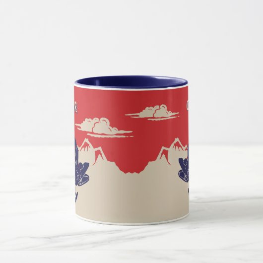 Voor Snowmobilers Snowmobile Graphic Personalized Mok (Midden)