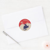 Voor Snowmobilers Snowmobile Graphic Personalized Ronde Sticker (Envelop)